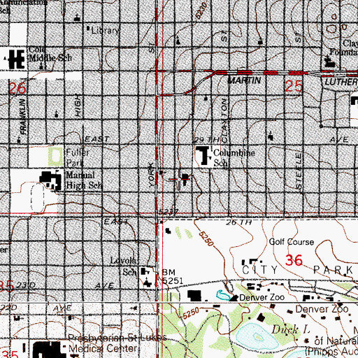Topographic Map of PREP Academy, CO