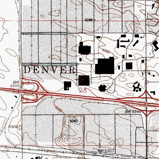 Topographic Map of Lincoln College of Technology, CO