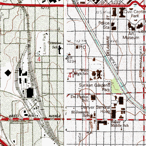 Topographic Map of Ace Community Challenge Charter School, CO