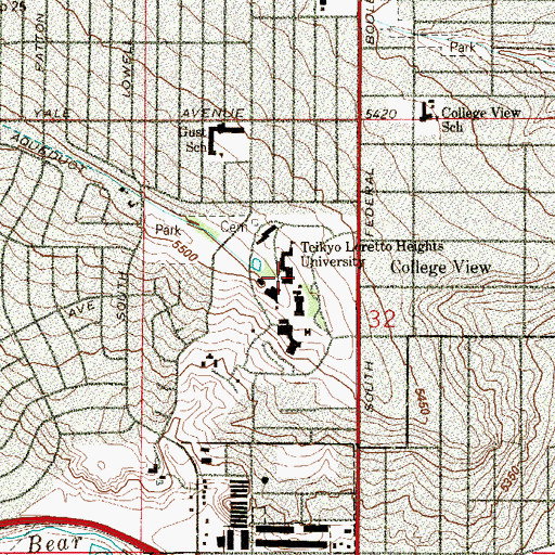 Topographic Map of Southwest Early College Charter High School, CO