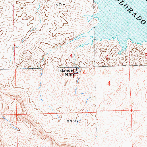 Topographic Map of Islander Mine, CA