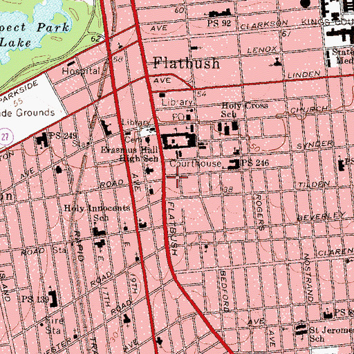 Topographic Map of Kingdom Hall of Jehovahs Witnesses, NY