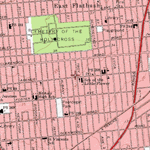 Topographic Map of Saint Augustine's Episcopal Church, NY