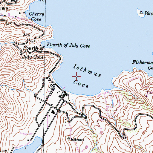 Topographic Map of Isthmus Cove, CA