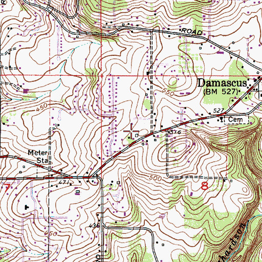 Topographic Map of Christ the Vine Lutheran Church, OR