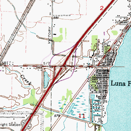 Topographic Map of Interchange 6, MI