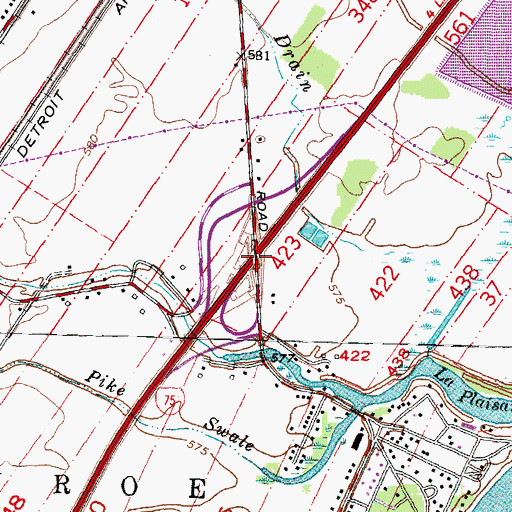 Topographic Map of Interchange 11, MI