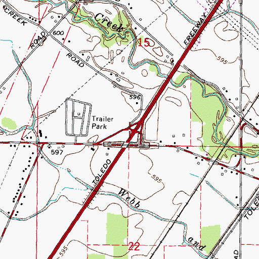 Topographic Map of Interchange 18, MI