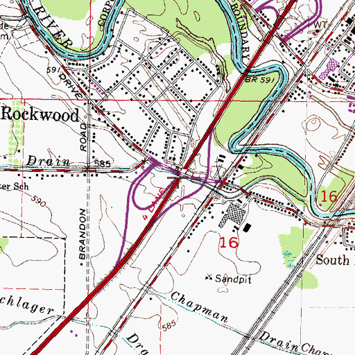 Topographic Map of Interchange 26, MI