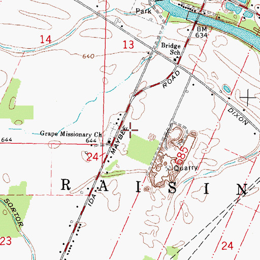 Topographic Map of Rath Cemetery, MI