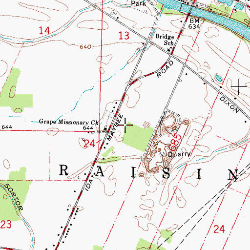 Topographic Map of Saint Matthew's Lutheran Cemetery, MI