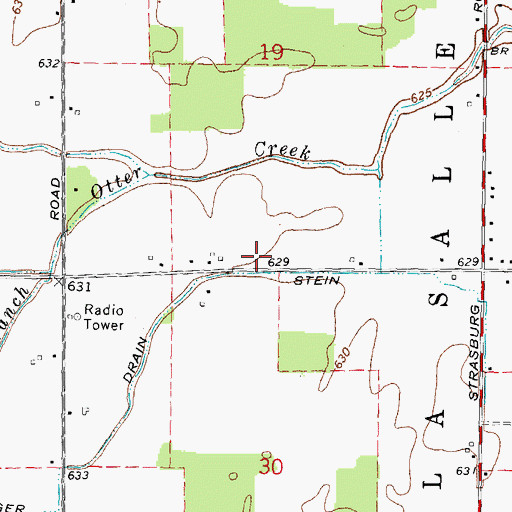 Topographic Map of Bradford Farm Cemetery (historical), MI