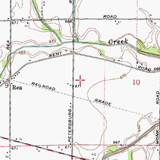 Topographic Map of Barber Cemetery, MI