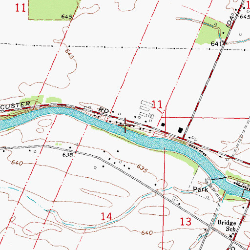 Topographic Map of Peter Seite Tavern and Stagecoach Inn Historical Marker, MI