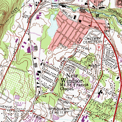 Topographic Map of Ace of Diamonds, NY