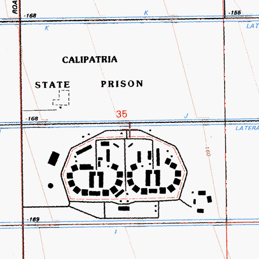 Topographic Map of J Lateral, CA