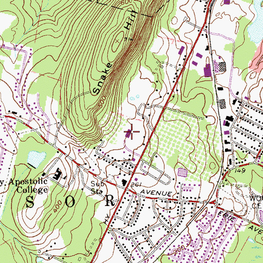 Topographic Map of Saint Joseph School, NY