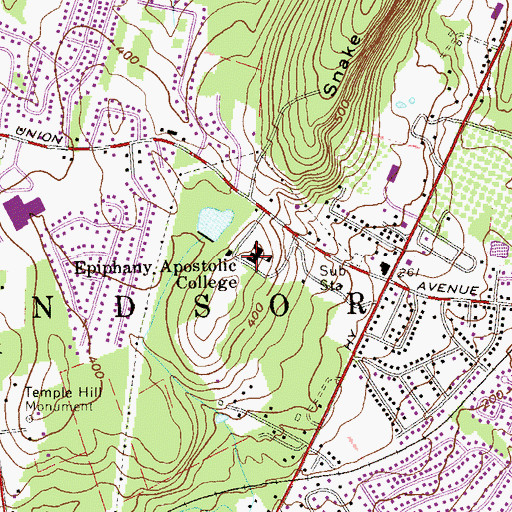 Topographic Map of Heritage Junior High School, NY