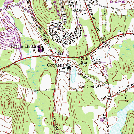 Topographic Map of Children's Country Day School, NY