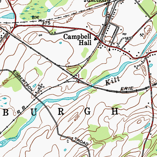 Topographic Map of Metro-North Campbell Hall Station, NY