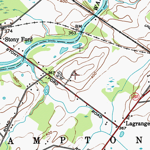 Topographic Map of Stony Ford Ranch, NY