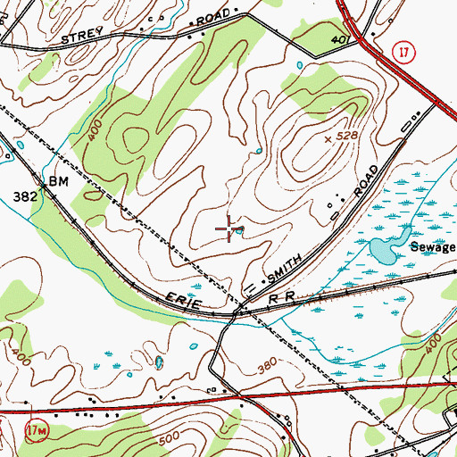 Topographic Map of Orange County Correctional Facility, NY