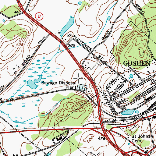 Topographic Map of Goshen Professional Building, NY