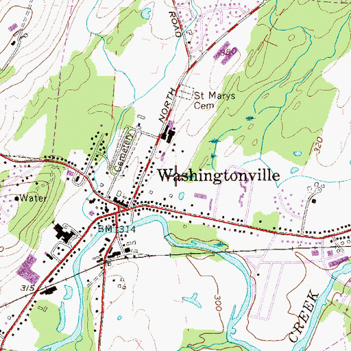 Topographic Map of Brotherhood Plaza Shopping Center, NY