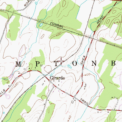 Topographic Map of Kimberly Estates, NY