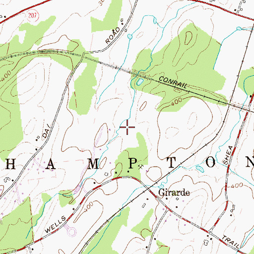 Topographic Map of Arbor Valley, NY