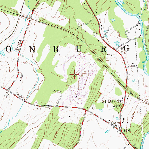 Topographic Map of Rural Ridge, NY