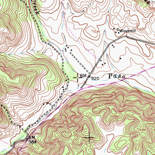 Topographic Map of Jack Creek, CA