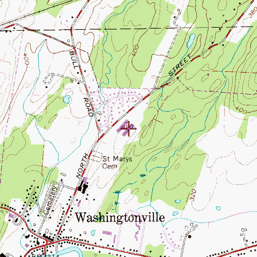 Topographic Map of Taft Elementary School, NY