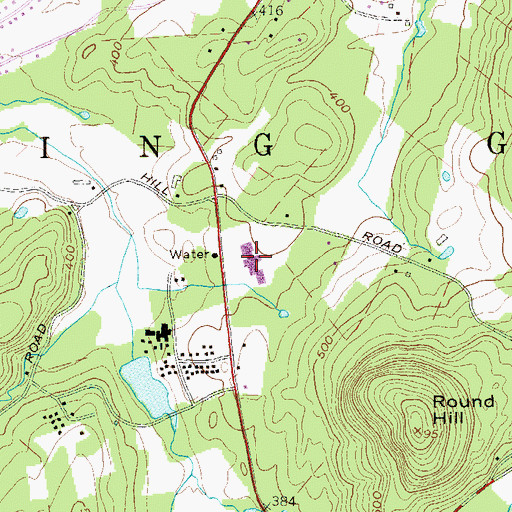 Topographic Map of Round Hill Elementary School, NY