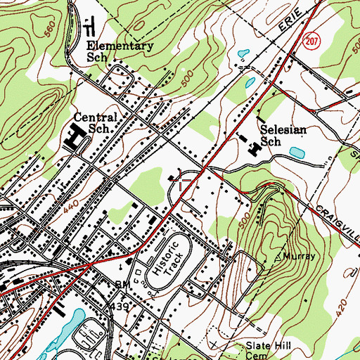Topographic Map of Orange County Government Center, NY