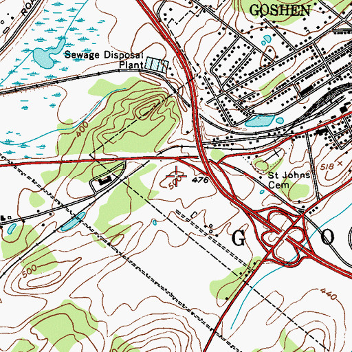 Topographic Map of Greater Orange Medical Arts Building, NY