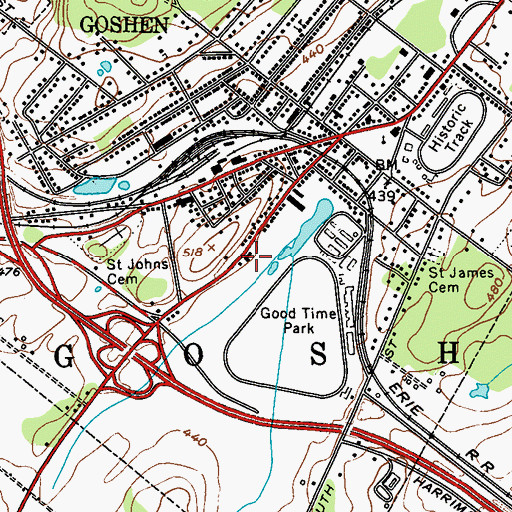 Topographic Map of Rainbow Building, NY