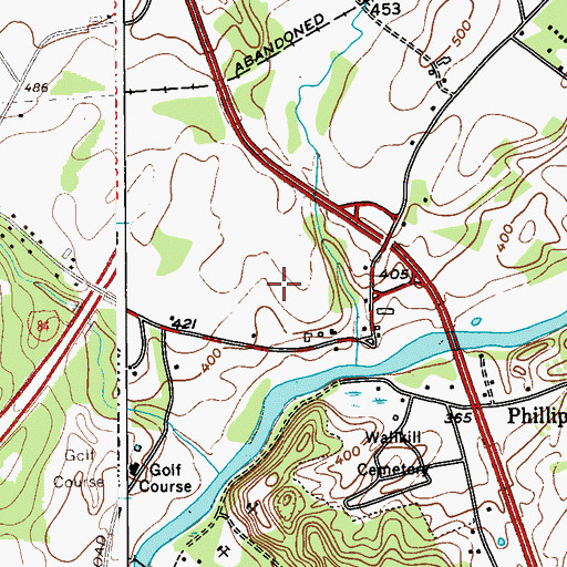 Topographic Map of Orange Regional Medical Center, NY