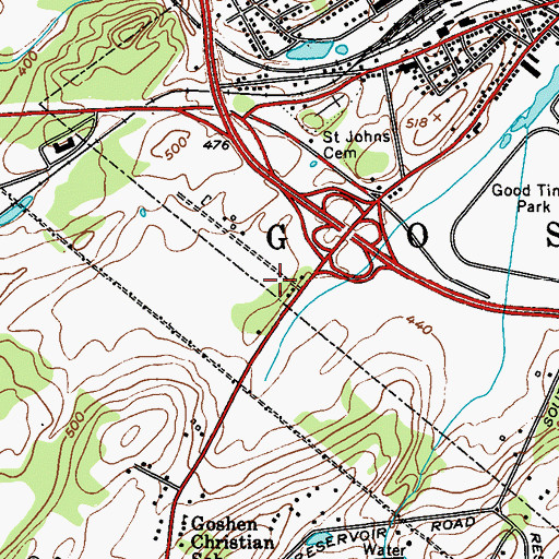 Topographic Map of Westgate Office Park, NY