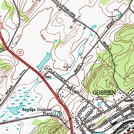 Topographic Map of John S Burke Catholic High School, NY