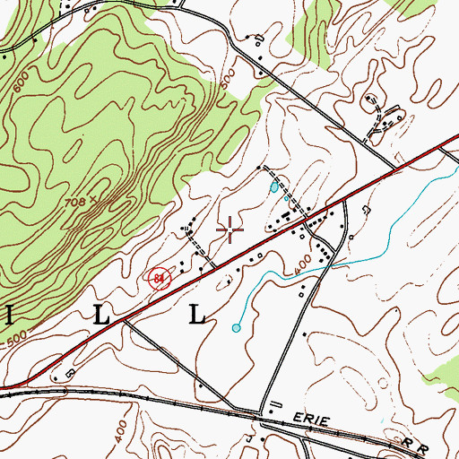 Topographic Map of Valley View Mobile Home Park, NY