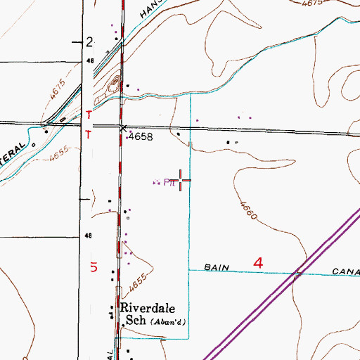Topographic Map of Bain Feeder Canal, ID
