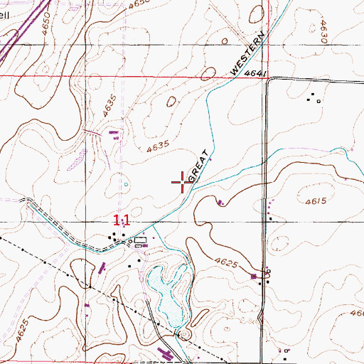 Topographic Map of Basalt Canal, ID