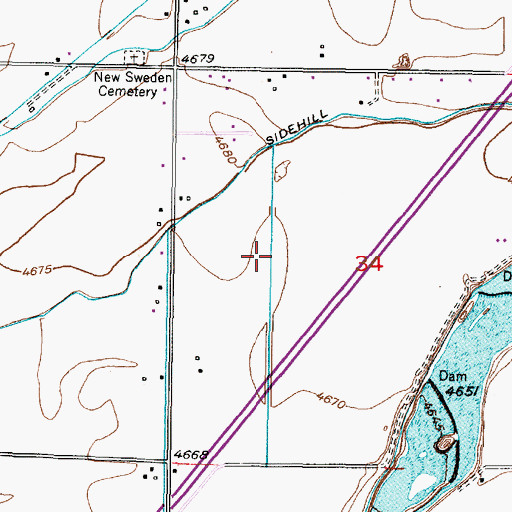Topographic Map of Bertram Canal, ID