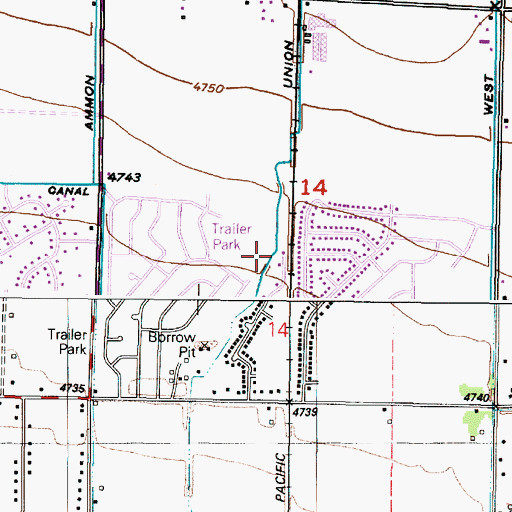 Topographic Map of Little Sand Creek, ID