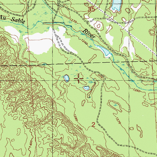 Topographic Map of Lake Michayw, MI
