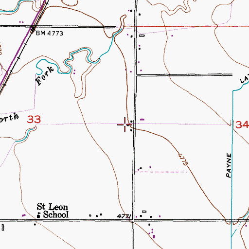 Topographic Map of Payne Extension, ID