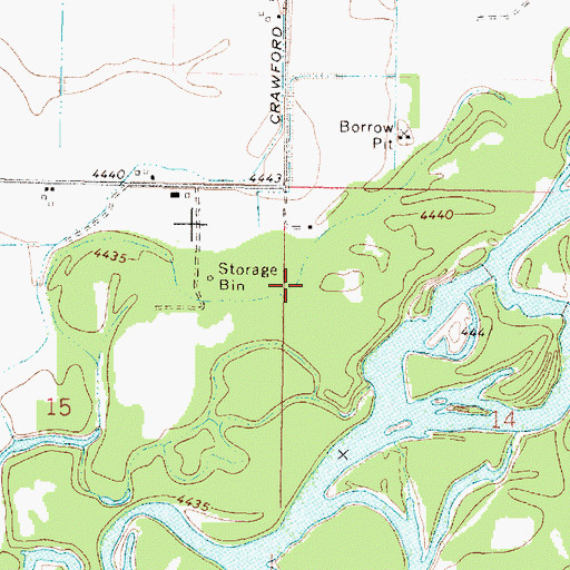 Topographic Map of Flood Channel, ID