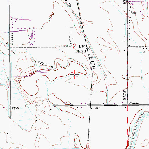 Topographic Map of Partridge Lateral, ID