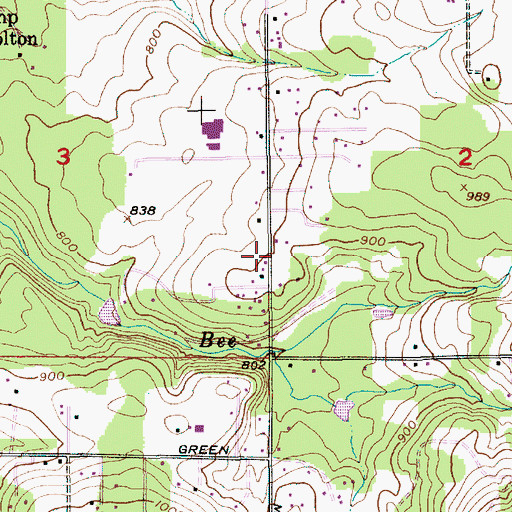 Topographic Map of Aspen Meadow Church, OR